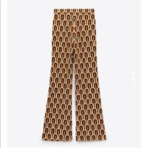Zara Brown Print Pants